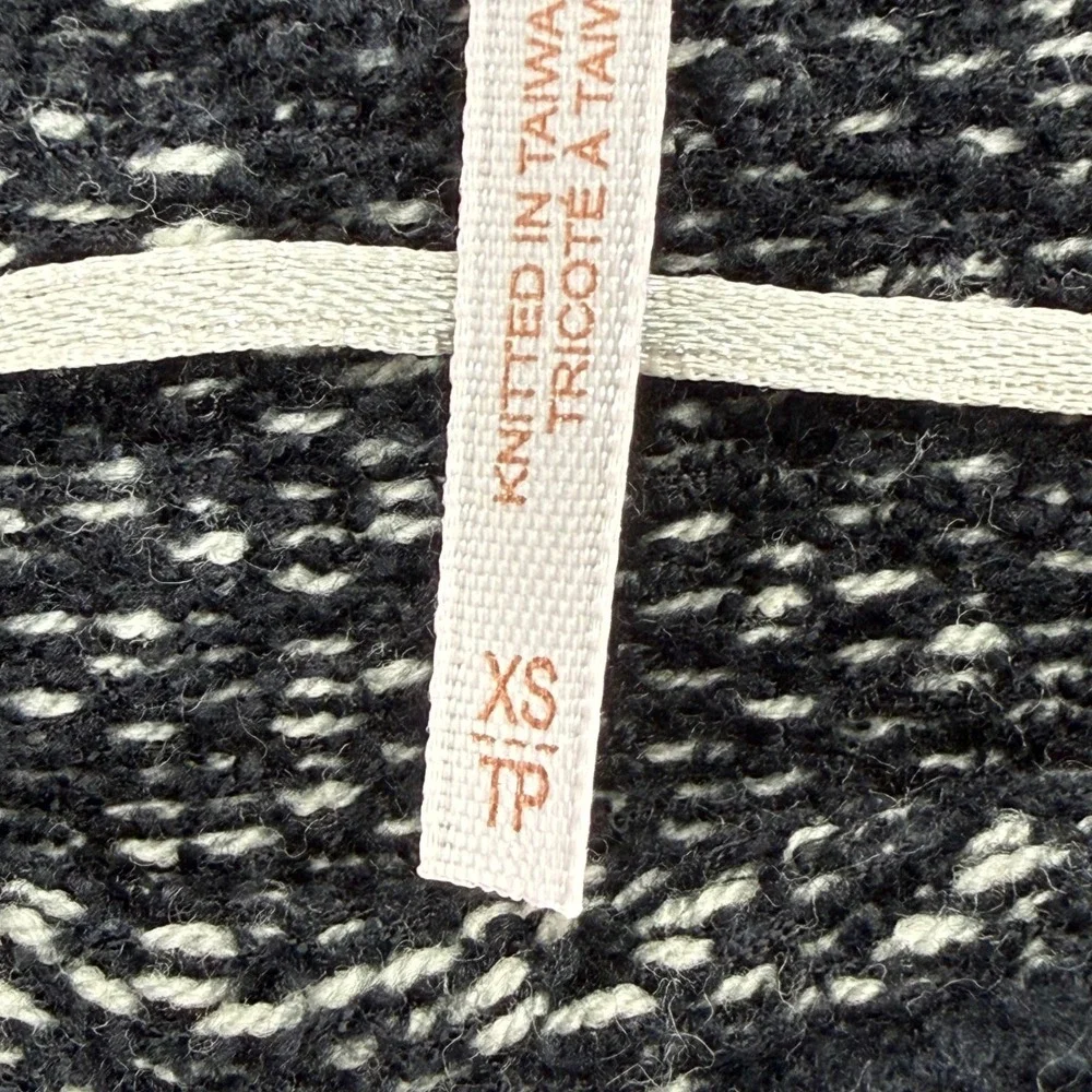 Free People Onyx Combo Ribbed Knit‎ Long Sleeve Tunic Sweater XS MSRP $168